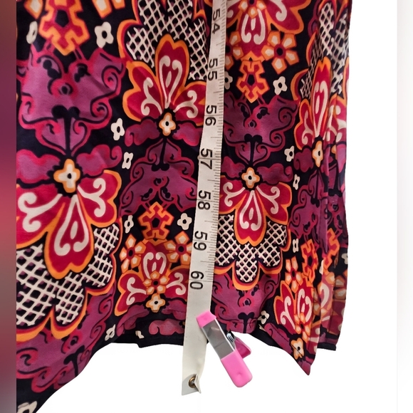 Juicy Couture Black Label Silk Maxi Dress Navy Floral Allover Print Size Medium - Picture 16 of 16